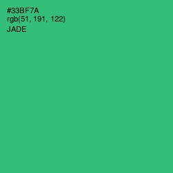 #33BF7A - Jade Color Image