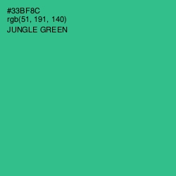 #33BF8C - Jungle Green Color Image