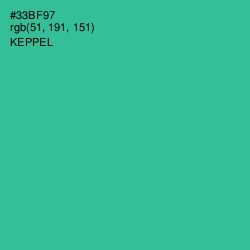 #33BF97 - Keppel Color Image