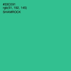 #33C091 - Shamrock Color Image