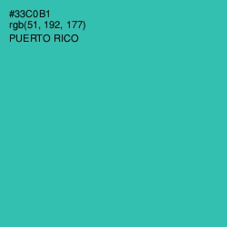#33C0B1 - Puerto Rico Color Image