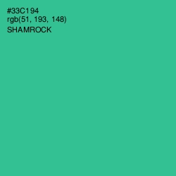 #33C194 - Shamrock Color Image