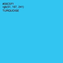 #33C5F1 - Turquoise Color Image