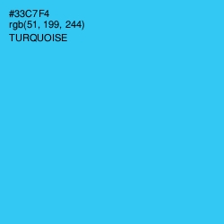 #33C7F4 - Turquoise Color Image