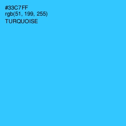 #33C7FF - Turquoise Color Image