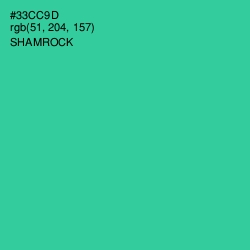 #33CC9D - Shamrock Color Image