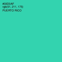 #33D3AF - Puerto Rico Color Image