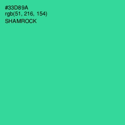 #33D89A - Shamrock Color Image