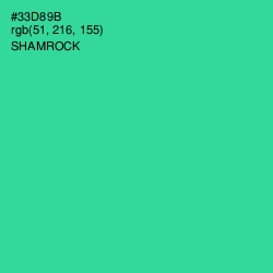 #33D89B - Shamrock Color Image