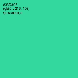 #33D89F - Shamrock Color Image