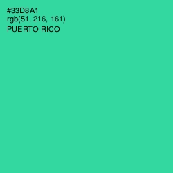 #33D8A1 - Puerto Rico Color Image