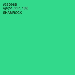 #33D98B - Shamrock Color Image