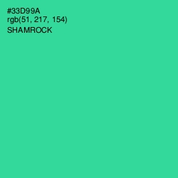 #33D99A - Shamrock Color Image