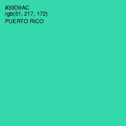 #33D9AC - Puerto Rico Color Image