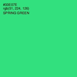 #33E07E - Spring Green Color Image