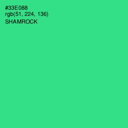 #33E088 - Shamrock Color Image