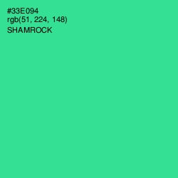 #33E094 - Shamrock Color Image