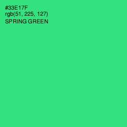 #33E17F - Spring Green Color Image