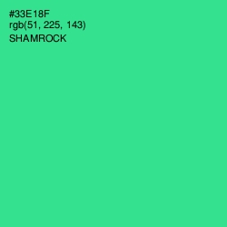 #33E18F - Shamrock Color Image