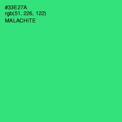 #33E27A - Malachite Color Image