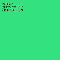 #33E27F - Spring Green Color Image