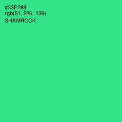 #33E288 - Shamrock Color Image