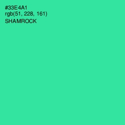 #33E4A1 - Shamrock Color Image