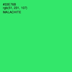 #33E76B - Malachite Color Image