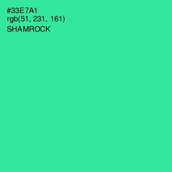 #33E7A1 - Shamrock Color Image