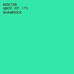 #33E7AB - Shamrock Color Image