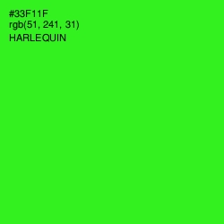 #33F11F - Harlequin Color Image