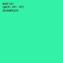 #33F1A7 - Shamrock Color Image