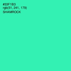 #33F1B3 - Shamrock Color Image