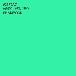 #33F2A7 - Shamrock Color Image