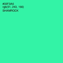 #33F3A6 - Shamrock Color Image