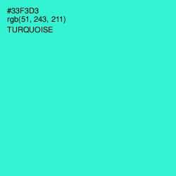 #33F3D3 - Turquoise Color Image