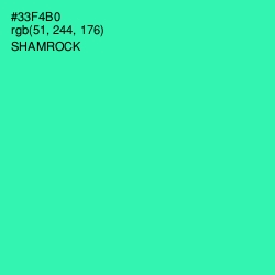 #33F4B0 - Shamrock Color Image