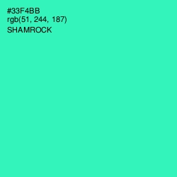 #33F4BB - Shamrock Color Image