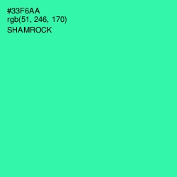 #33F6AA - Shamrock Color Image