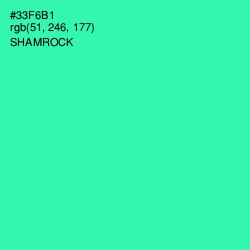 #33F6B1 - Shamrock Color Image