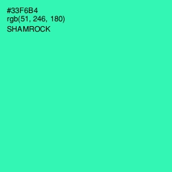 #33F6B4 - Shamrock Color Image