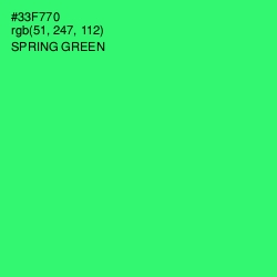 #33F770 - Spring Green Color Image