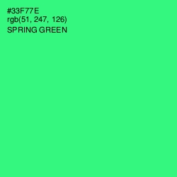 #33F77E - Spring Green Color Image