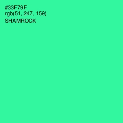 #33F79F - Shamrock Color Image