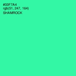 #33F7A4 - Shamrock Color Image