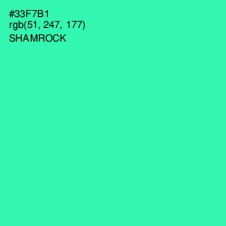 #33F7B1 - Shamrock Color Image