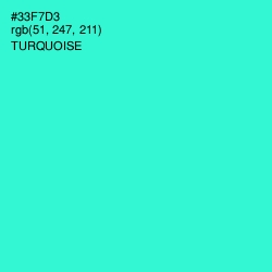 #33F7D3 - Turquoise Color Image