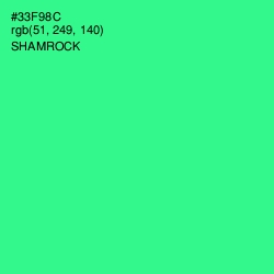 #33F98C - Shamrock Color Image