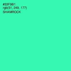 #33F9B1 - Shamrock Color Image