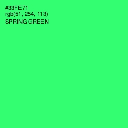 #33FE71 - Spring Green Color Image